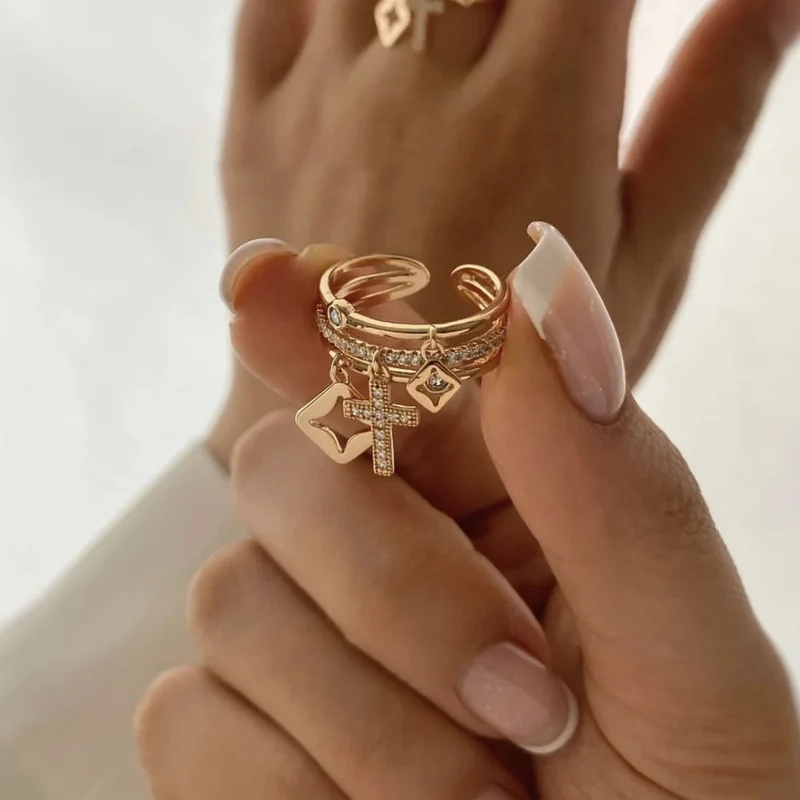 Bague Breloque Croix