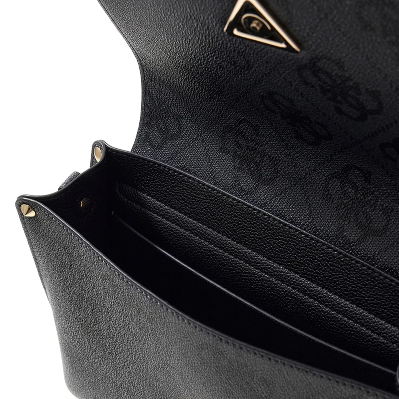 Guess Meridian II Coal Logo Flap Crossbody HWOS69-74200-CLO