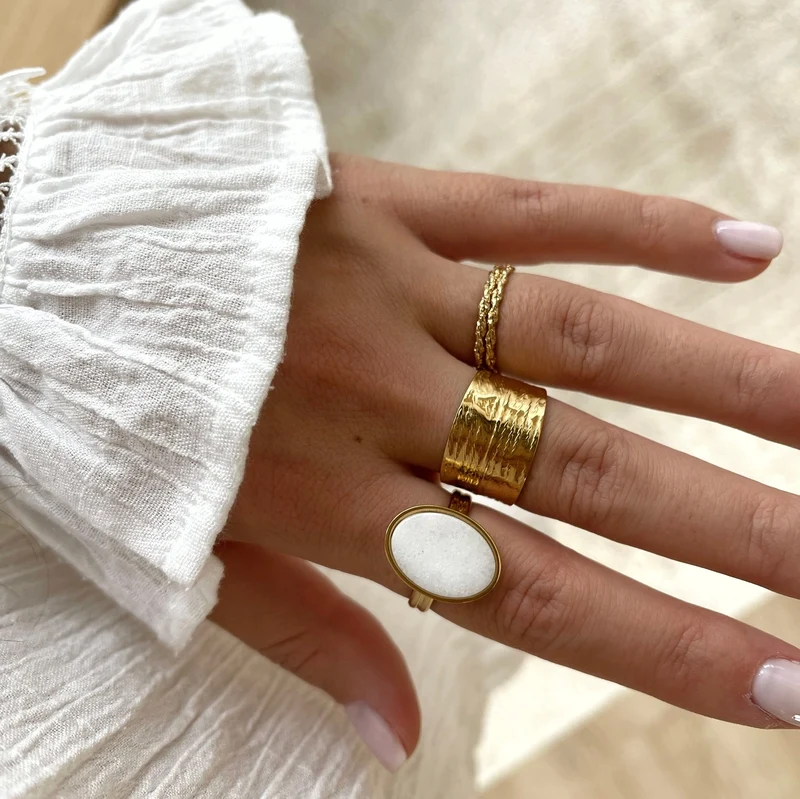 Bague "Zita" acier