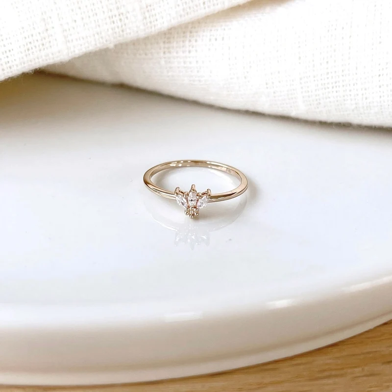 Bague "Louane" plaqué or