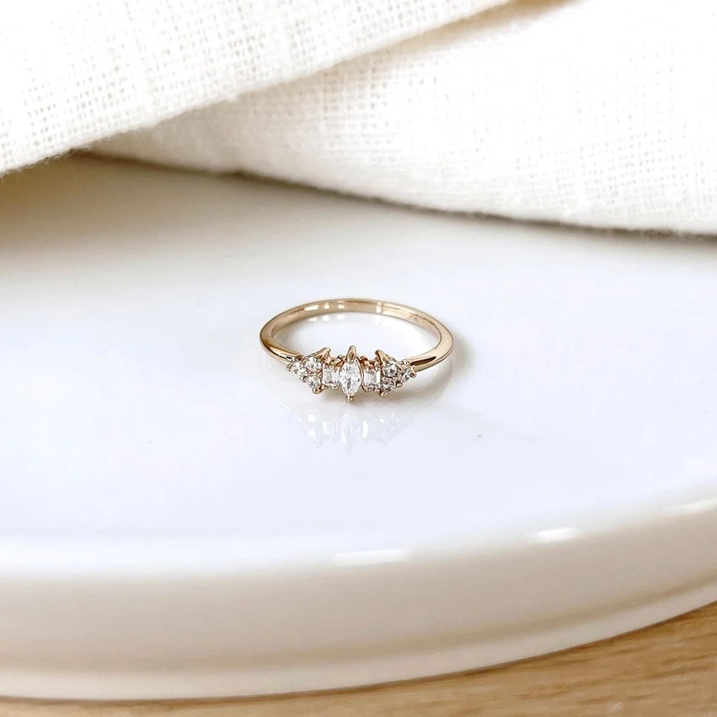 Bague "Anouck" plaqué or