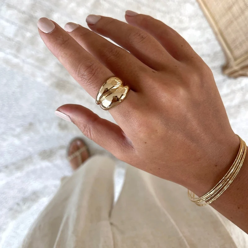 Bague "Dakota" plaqué or