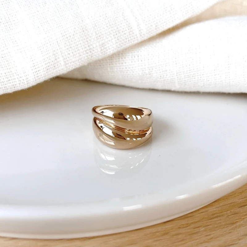 Bague "Dakota" plaqué or