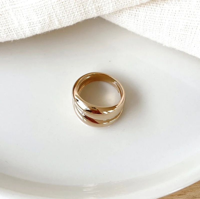 Bague "Dakota" plaqué or