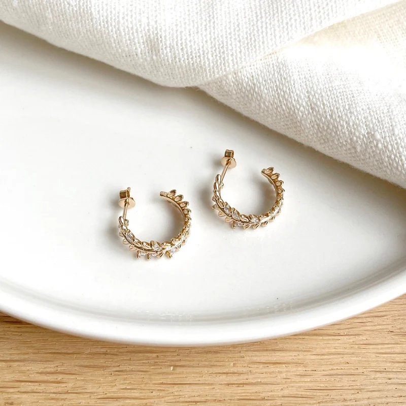 Boucles d'oreilles "Cheryl" plaqué or