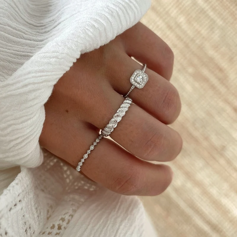 Bague "Tiffany" argent