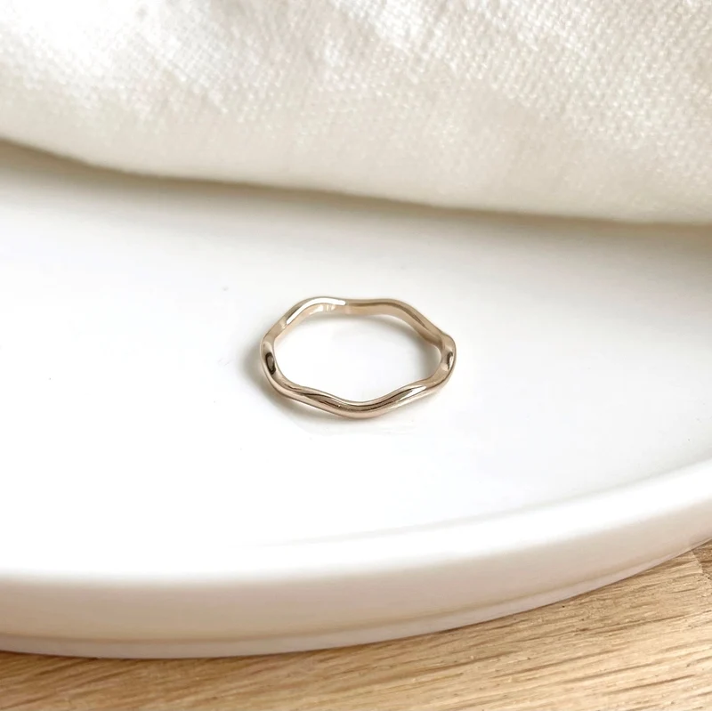 Bague "Alison" plaqué or