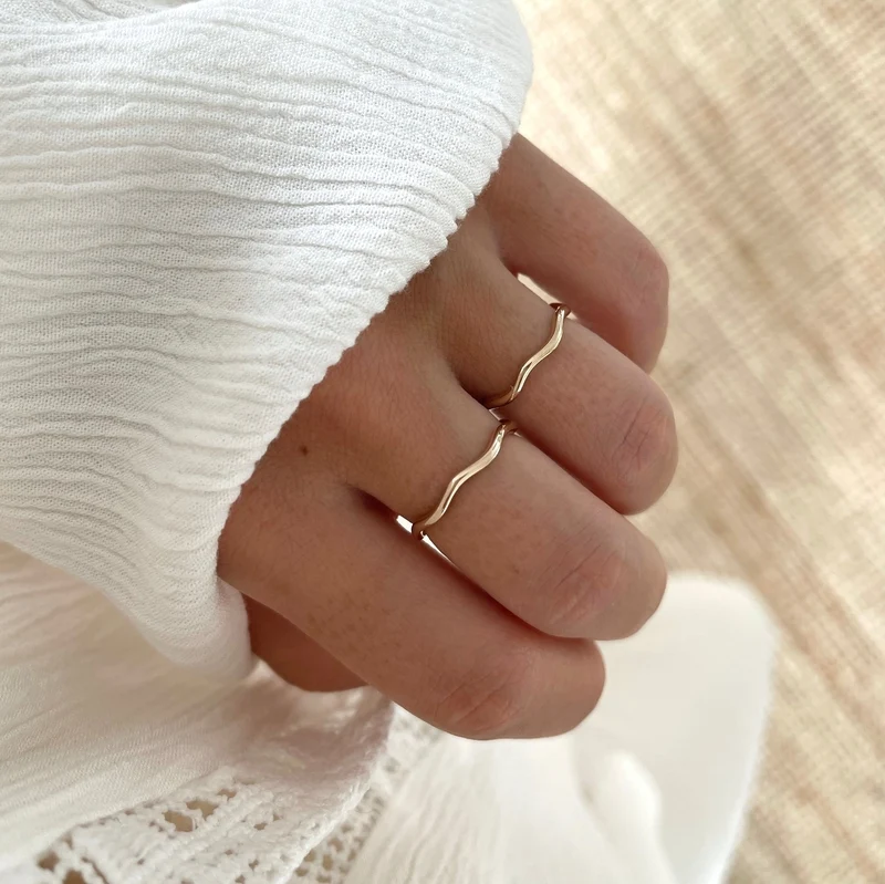 Bague "Alison" plaqué or