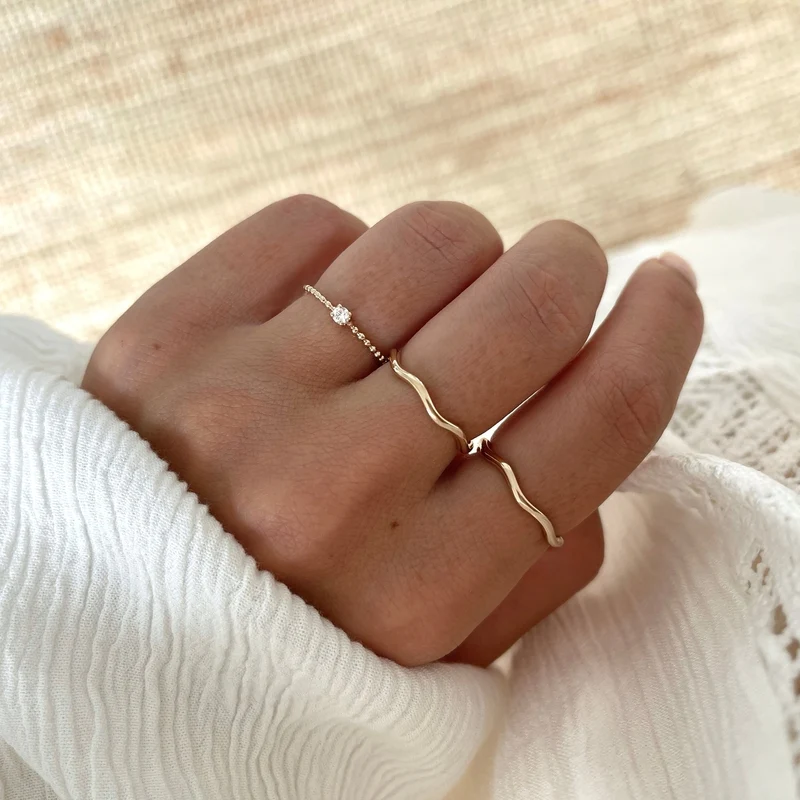 Bague "Alison" plaqué or