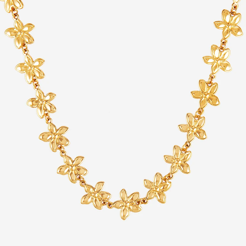 Collier avec fleur reliée