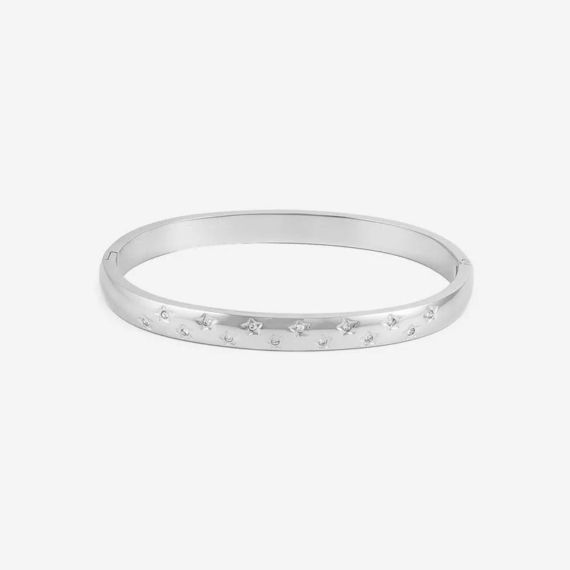 Jonc avec motif étoilé et strass