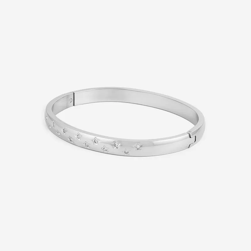 Jonc avec motif étoilé et strass