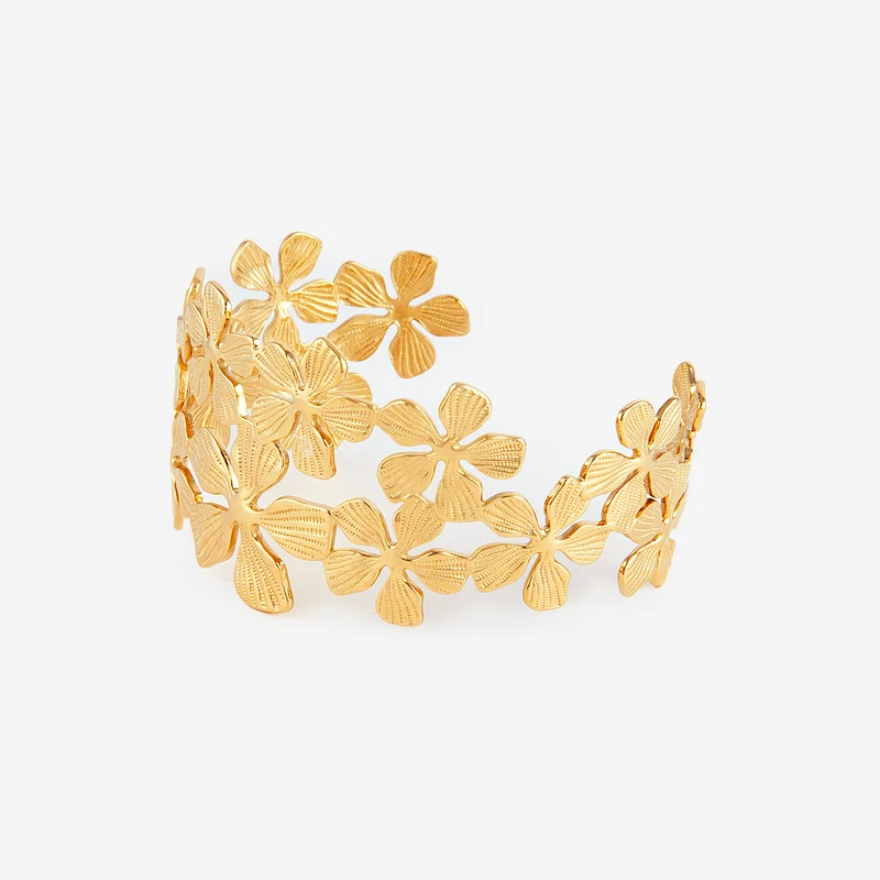 Jonc ouvert avec fleur épaisse reliée