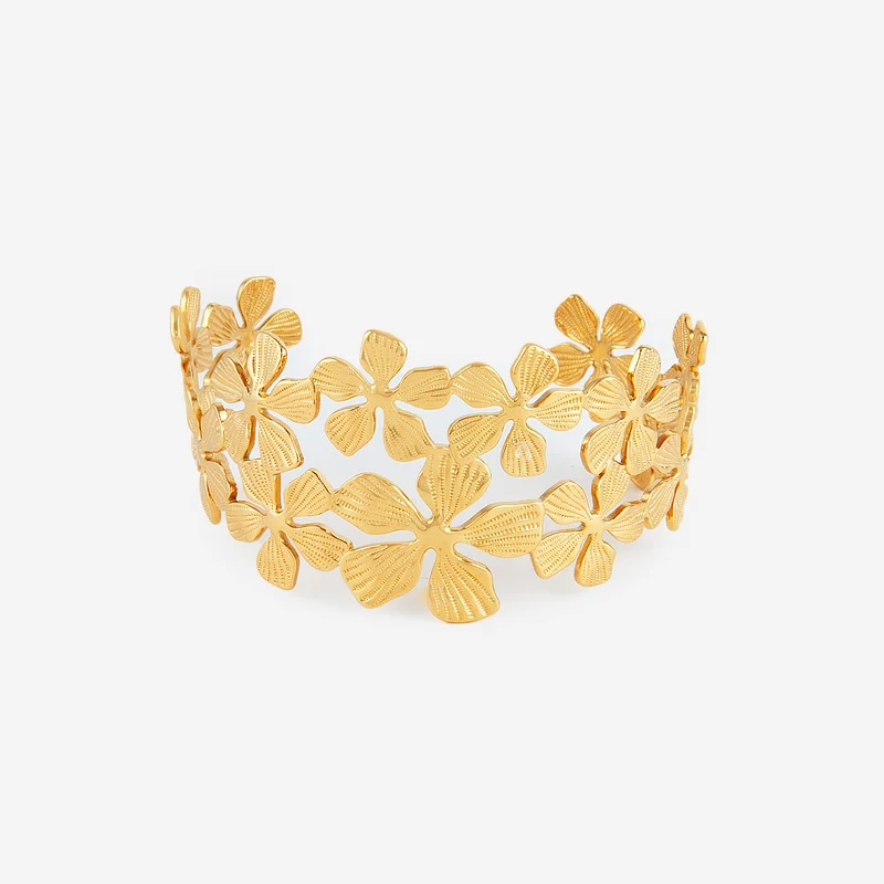 Jonc ouvert avec fleur épaisse reliée