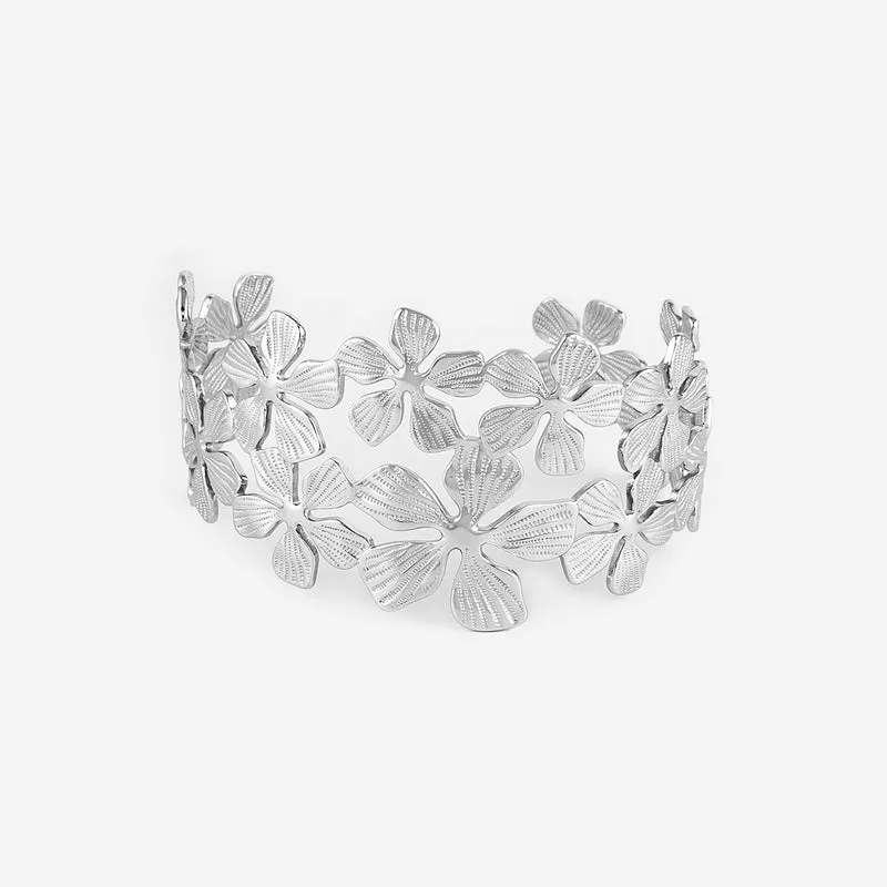 Jonc ouvert avec fleur épaisse reliée