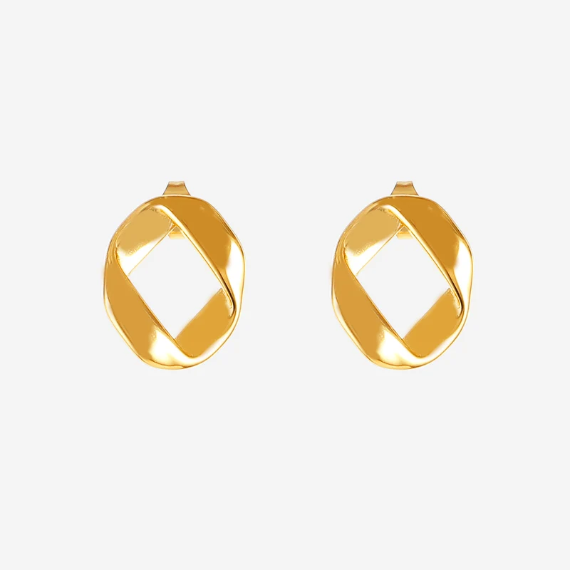 Boucles d’oreilles en forme de losange torsadé
