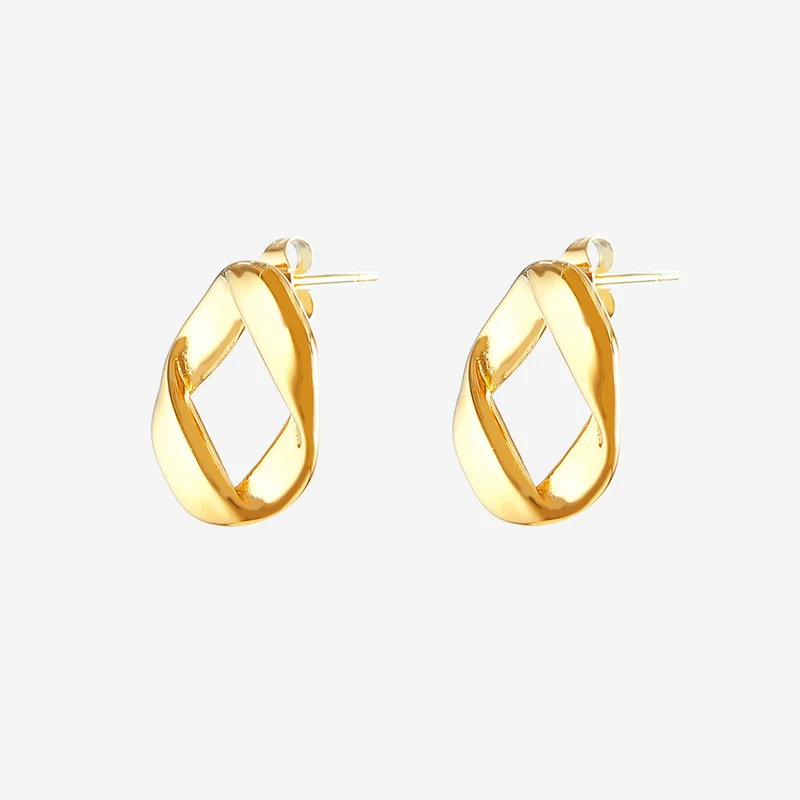 Boucles d’oreilles en forme de losange torsadé