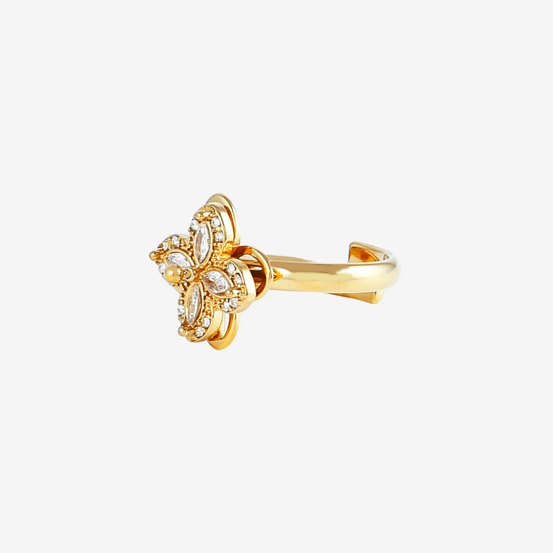 Bague rotative anti-stress trèfle