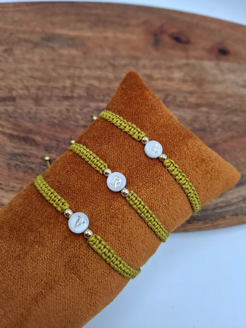 Bracelet brésilien tressé personnalisable camel