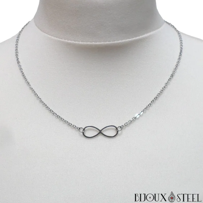 Collier infini en acier inoxydable