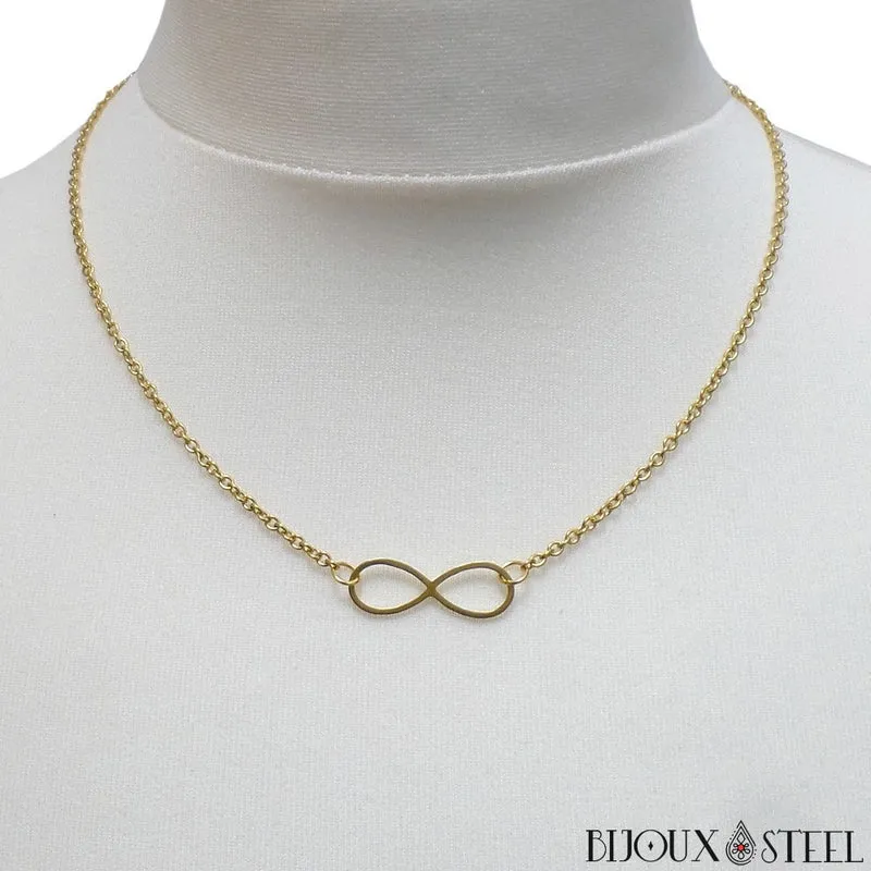 Collier infini en acier inoxydable