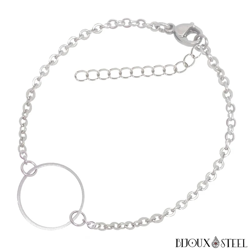 Bracelet cercle en acier inoxydable