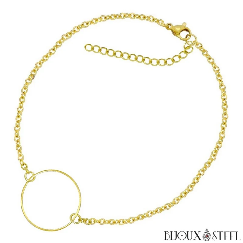 Bracelet cercle en acier inoxydable