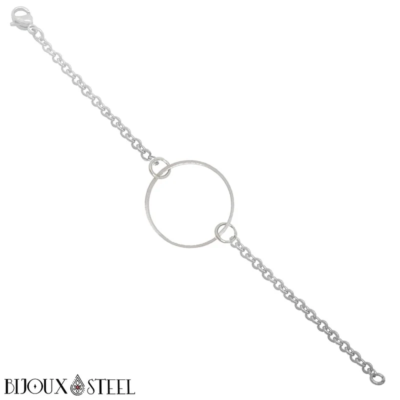 Bracelet cercle en acier inoxydable