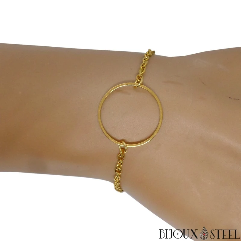 Bracelet cercle en acier inoxydable