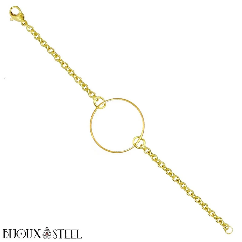 Bracelet cercle en acier inoxydable