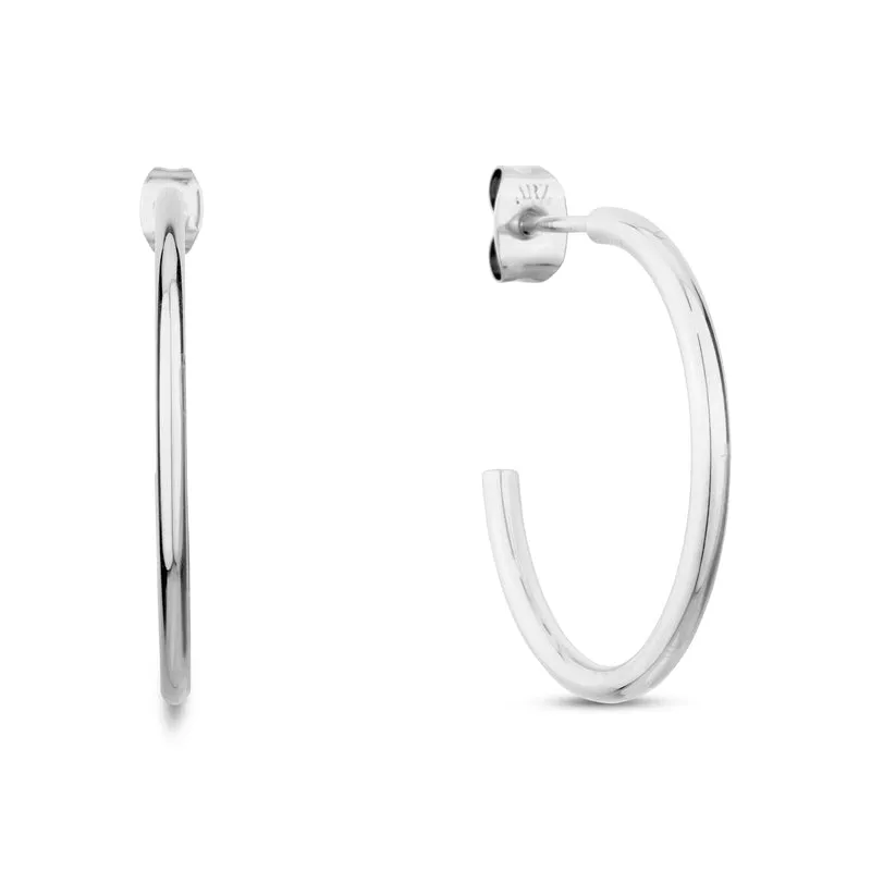 Boucles d'oreilles cerclées légères de 25 mm