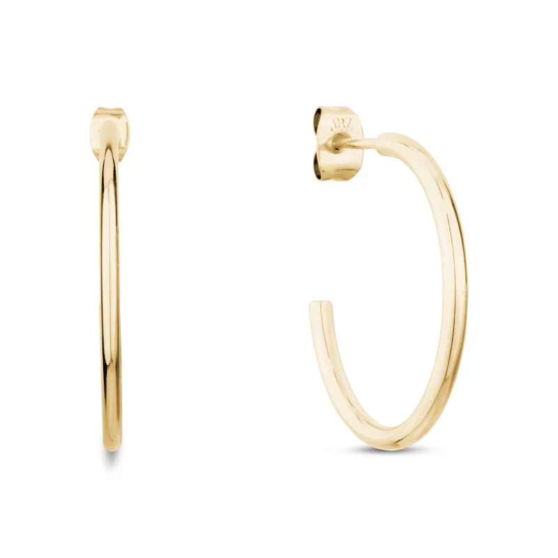 Boucles d'oreilles cerclées légères de 25 mm