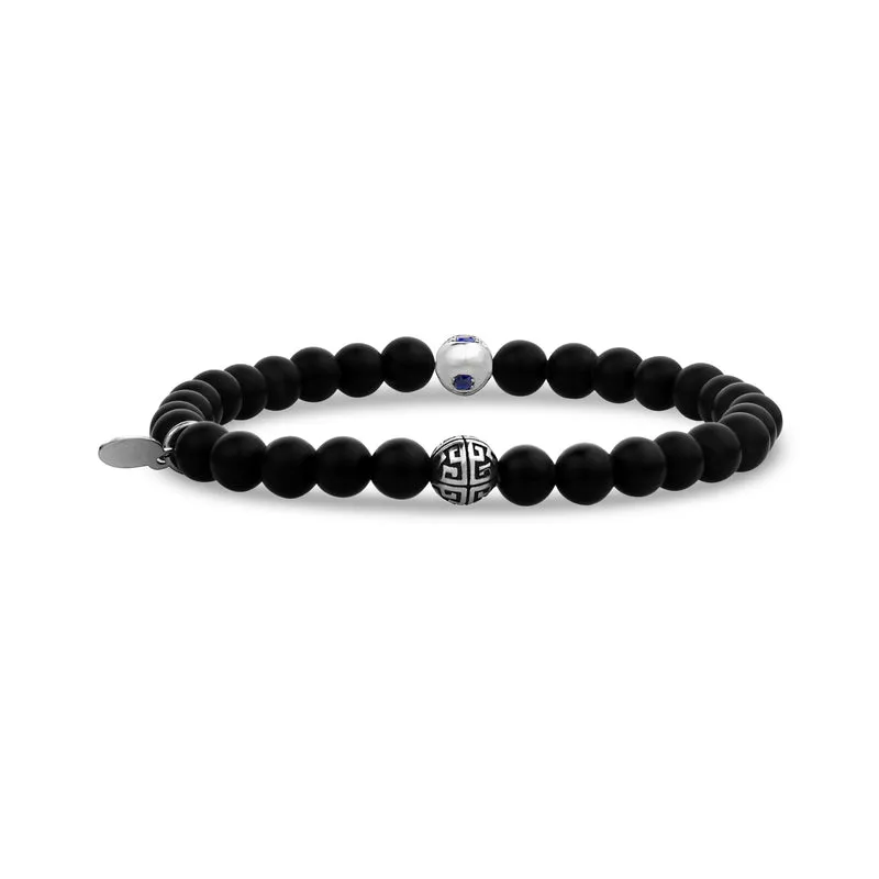 Bracelet de perles en pierre de l'œil maléfique 6 mm