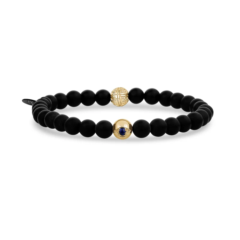 Bracelet de perles en pierre de l'œil maléfique 6 mm