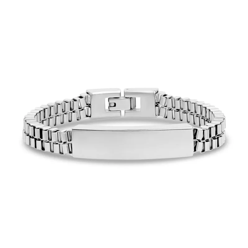 Bracelet d'identification à double rangée de maillons