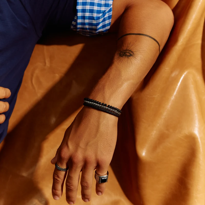 Bague Signet en onyx noir