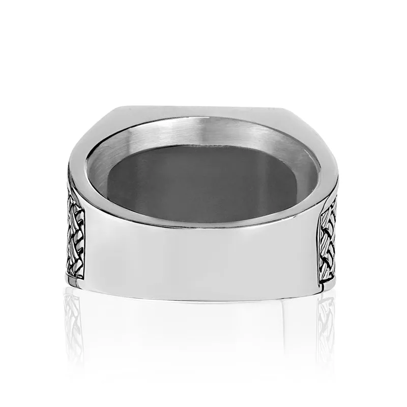 Bague Signet en onyx noir