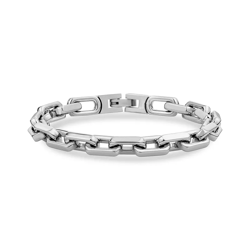 Bracelet à maillons d'acier allongés - 7MM
