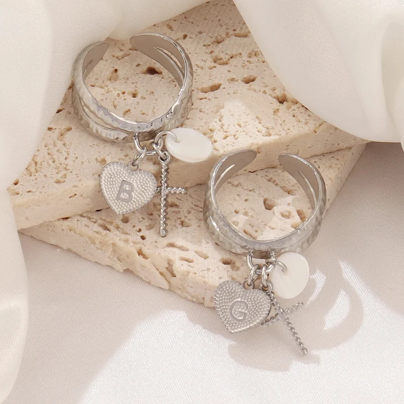 Bague Croix Initiale