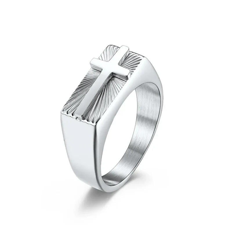 Bague Croix Chevalière