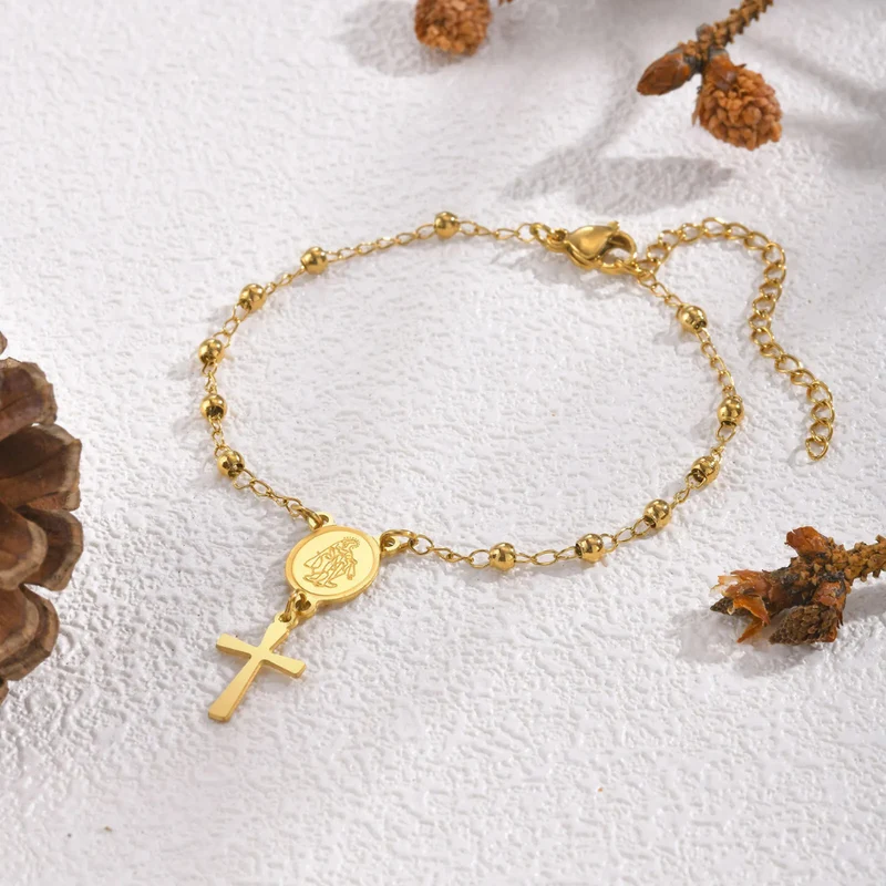 Bracelet Croix Chapelet