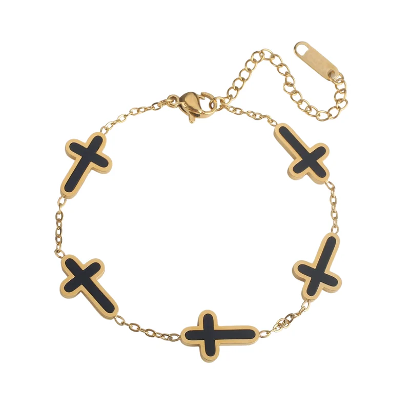 Bracelet Croix Émail