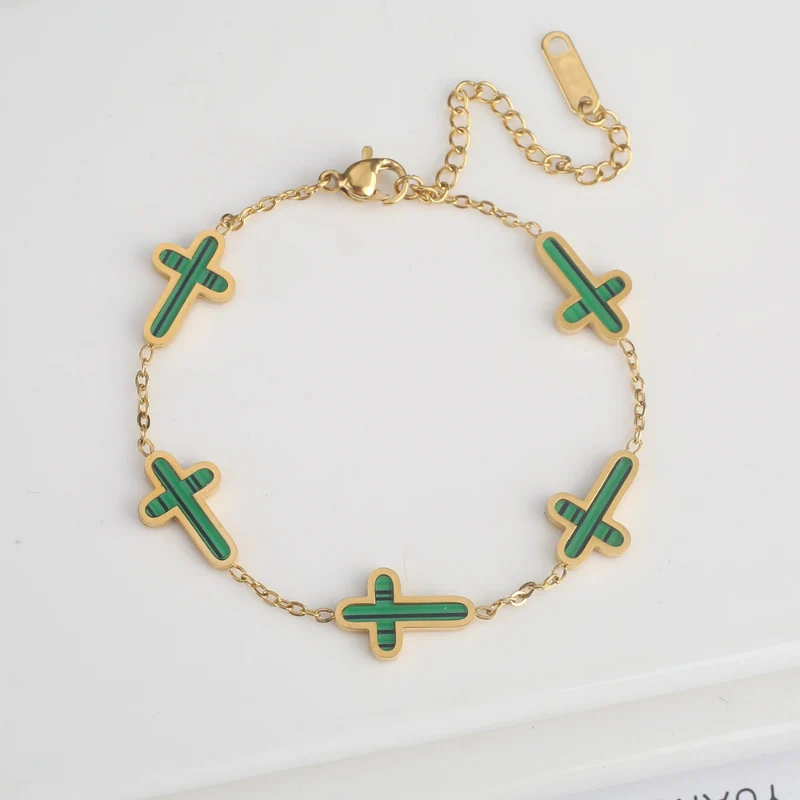 Bracelet Croix Émail