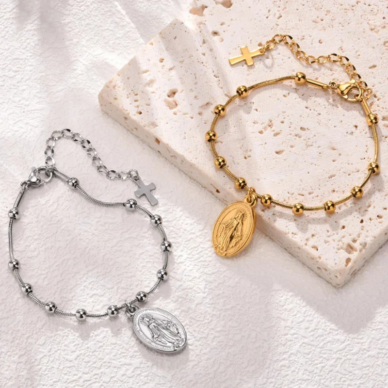 Bracelet Croix Acier Inoxydable