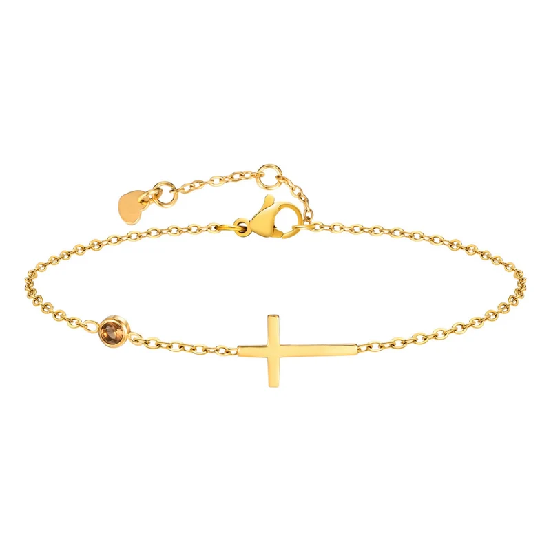 Bracelet Croix Pierre Naissance
