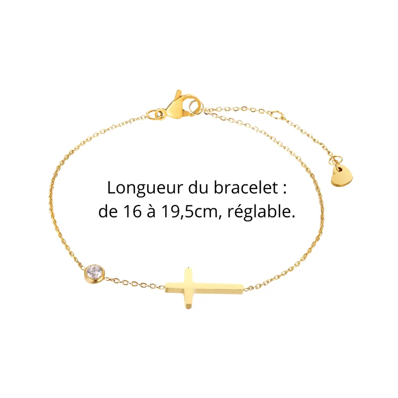 Bracelet Croix Pierre Naissance