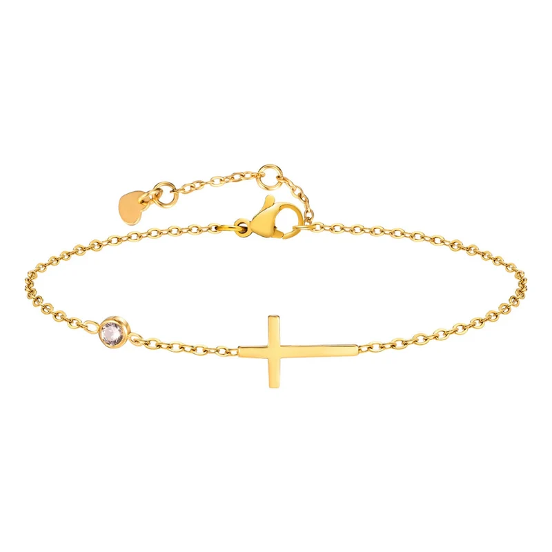Bracelet Croix Pierre Naissance