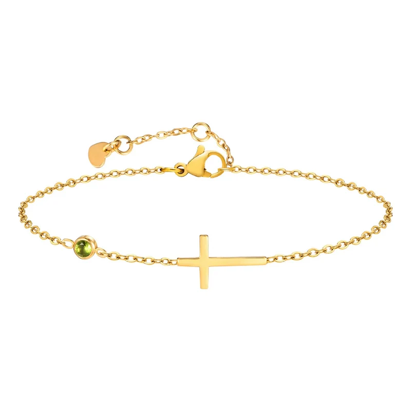 Bracelet Croix Pierre Naissance