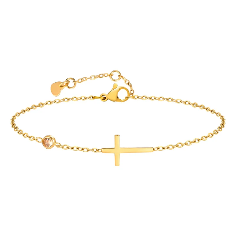 Bracelet Croix Pierre Naissance