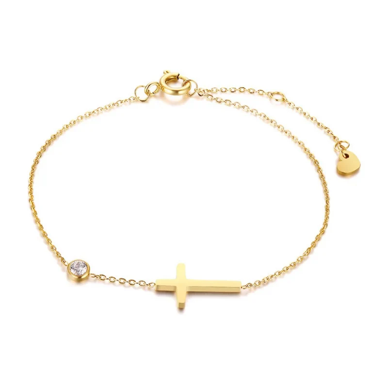 Bracelet Croix Pierre Naissance